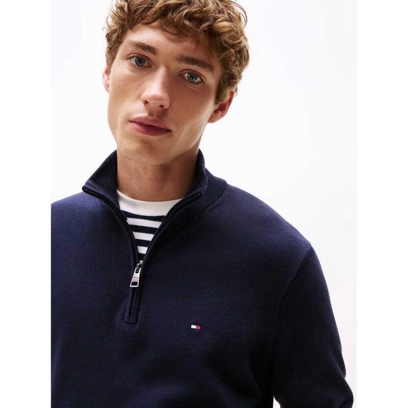 Tommy Hilfiger Essential Cotton Zip Mock image number 2